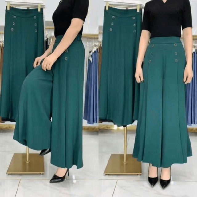 Calça Saia Madame™ em Seda Gelo / A Campeã em Leveza & Elegância!
