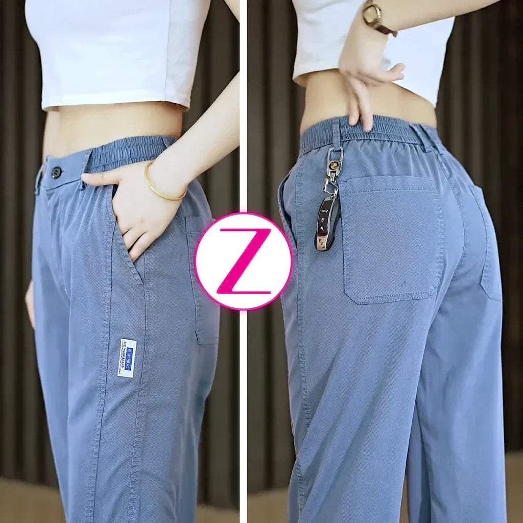 [Pague 2, Leve 3] Calça Feminina AURORA em Malha de Seda Gelo e Poliéster (Sua Nova Peça Favorita!)