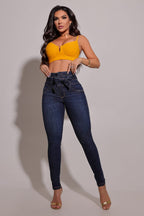 Calça Jeans Ultra Modeladora Com Cinto
