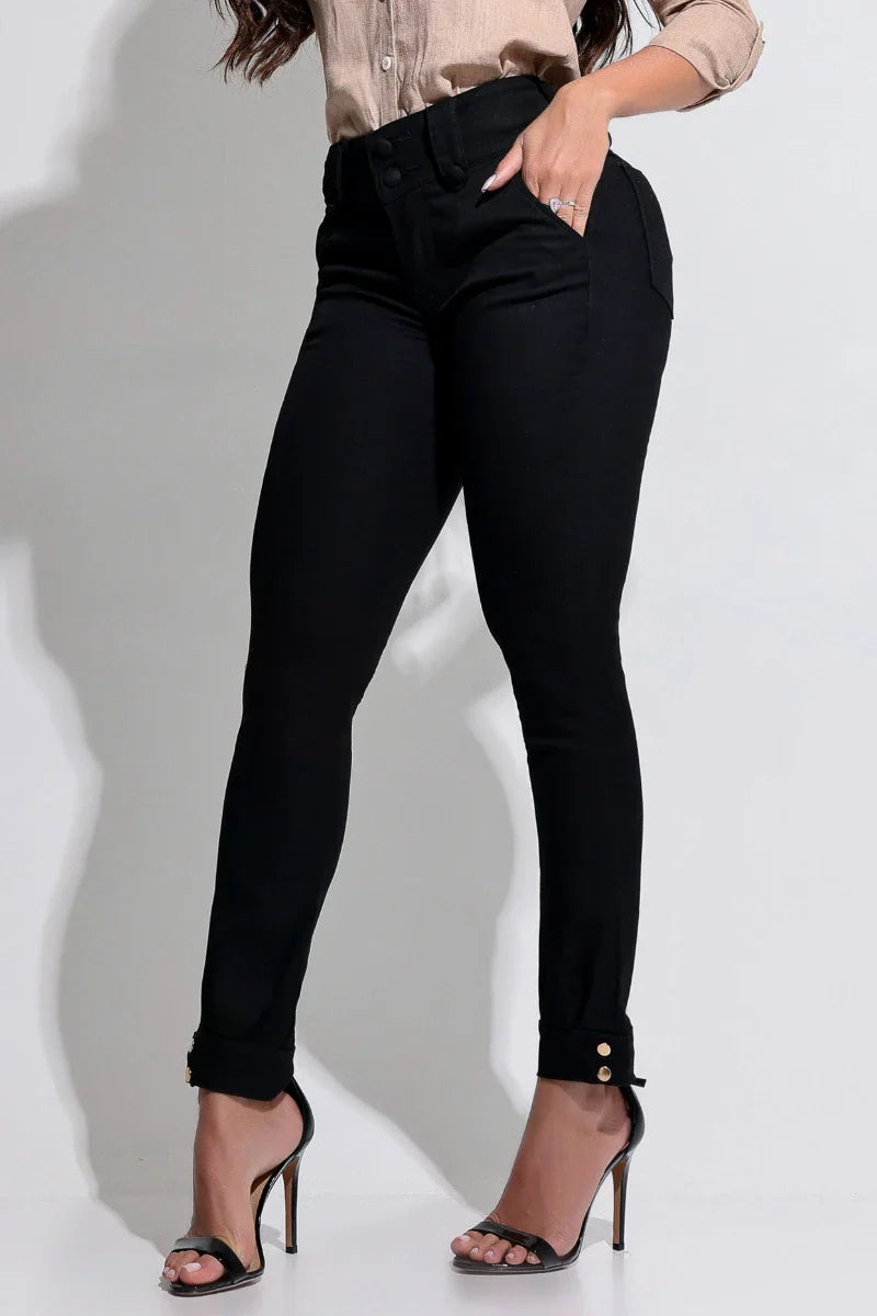 Calça Jeans Feminina Preta Que Não Desbota Modeladora