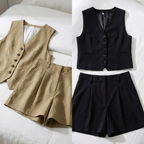 Conjunto em Alfaiataria Casual de Algodão e Linho Misto (Compre 1 Leve 2)