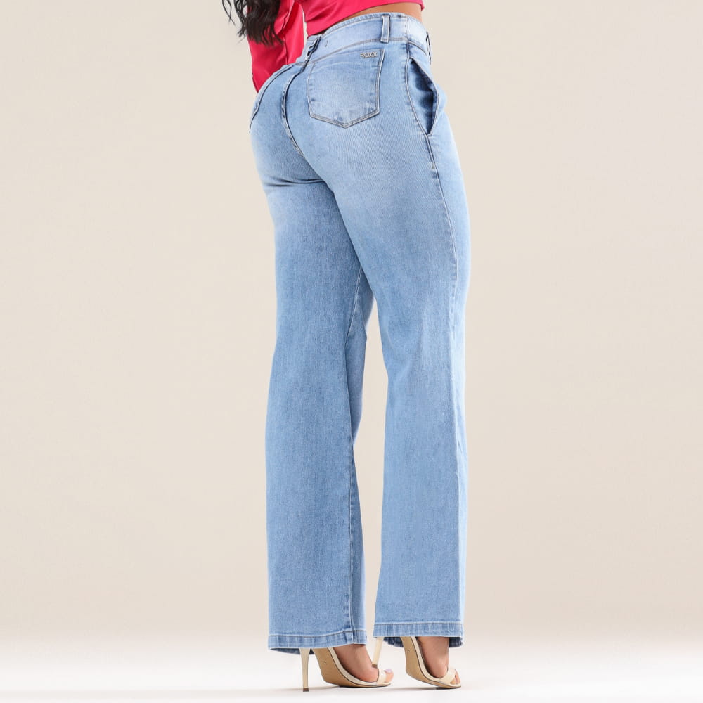 Calça Jeans Feminina Wide Leg Modeladora c/ Elastano Marselha( Leve 2 Pague 1 )