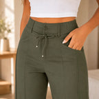 (Compre 1 e Leve 2) Calça Pantalona Helena em Malha de Seda Gelo e Poliéster
