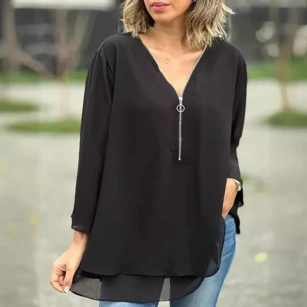 Blusa Margiela™ com Decote V