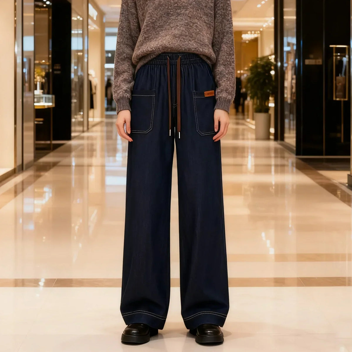 Calça Levínea™ em Jeans Leve de Caimento Solto / Conforto que Não Marca, Não Aperta e Acompanha Seus Movimentos