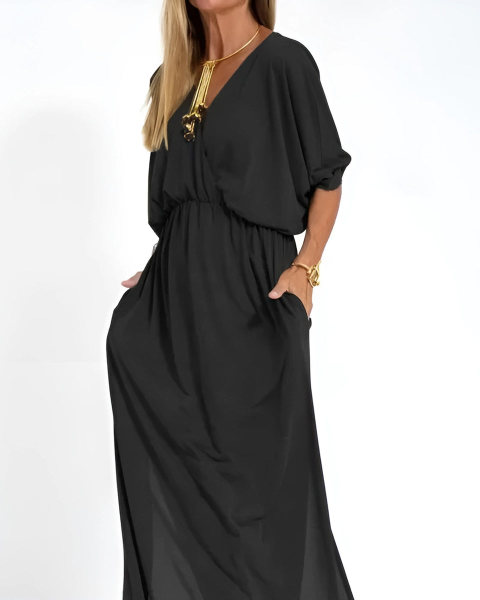 Vestido Ivy - Decote em V | Super Fresco e Solto - Vintage (Verão 2026)