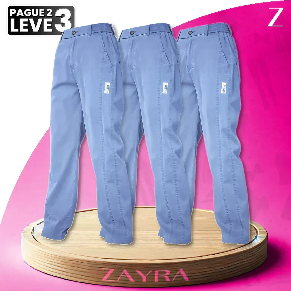 [Pague 2, Leve 3] Calça Feminina AURORA em Malha de Seda Gelo e Poliéster (Oferta Válida Apenas Hoje!)