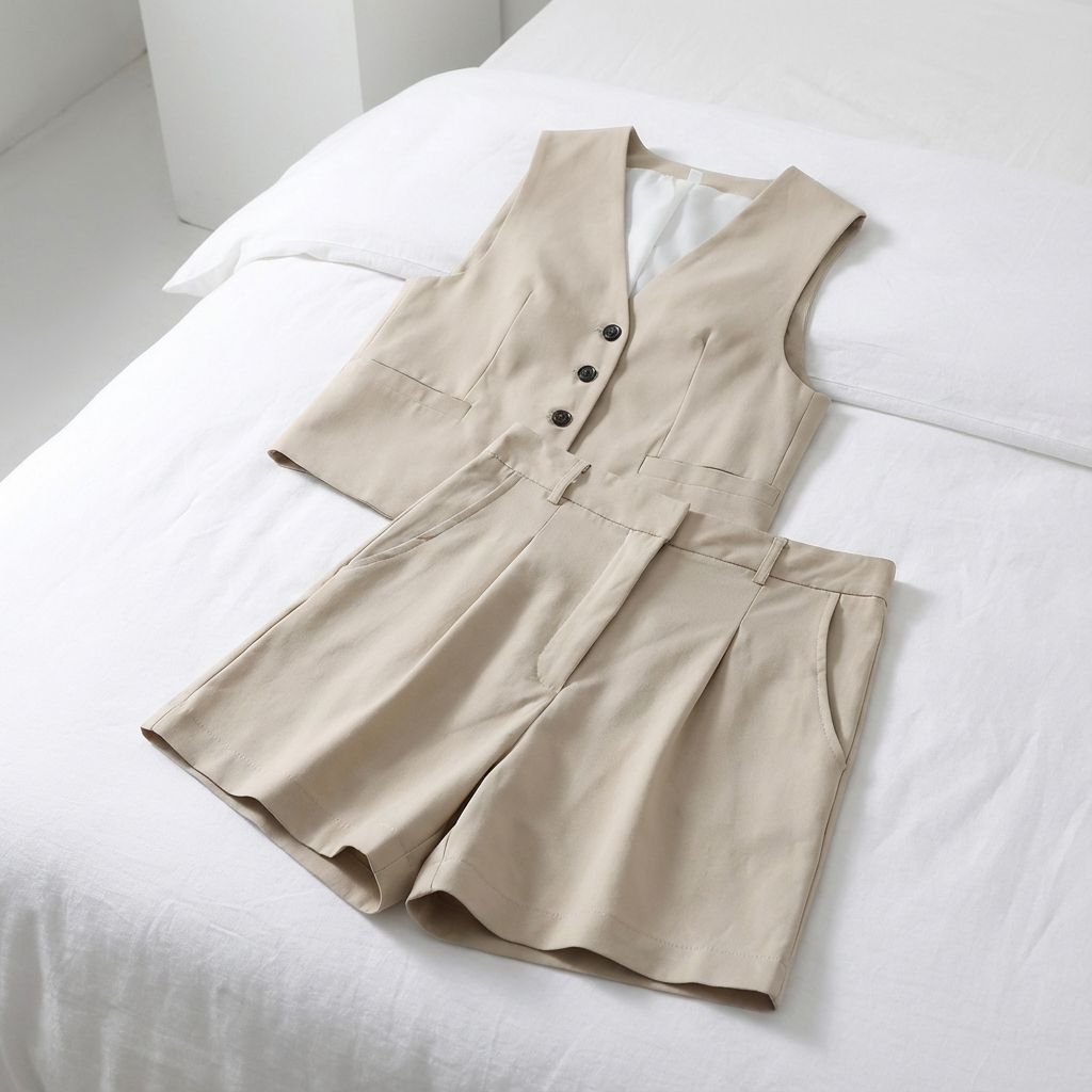 Conjunto em Alfaiataria Casual de Algodão e Linho Misto (Compre 1 Leve 2)