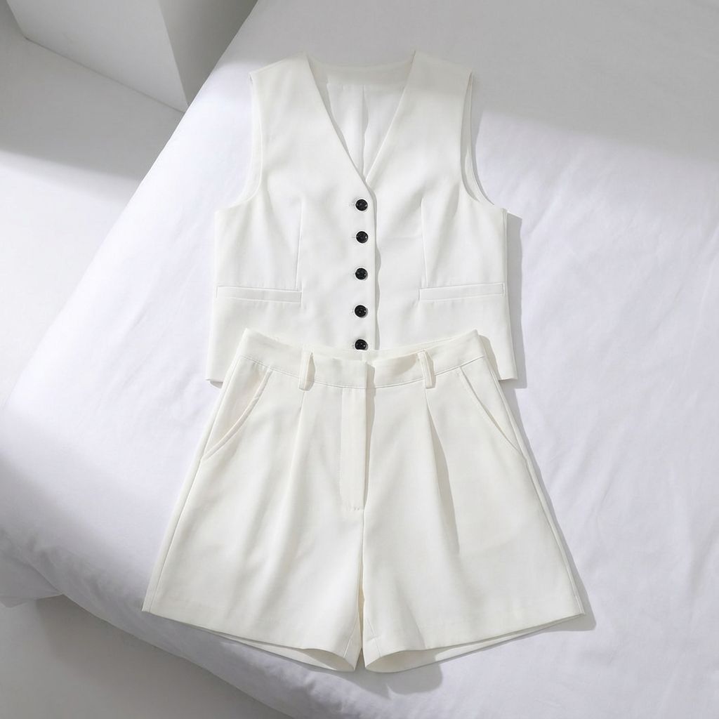 Conjunto em Alfaiataria Casual de Algodão e Linho Misto (Compre 1 Leve 2)