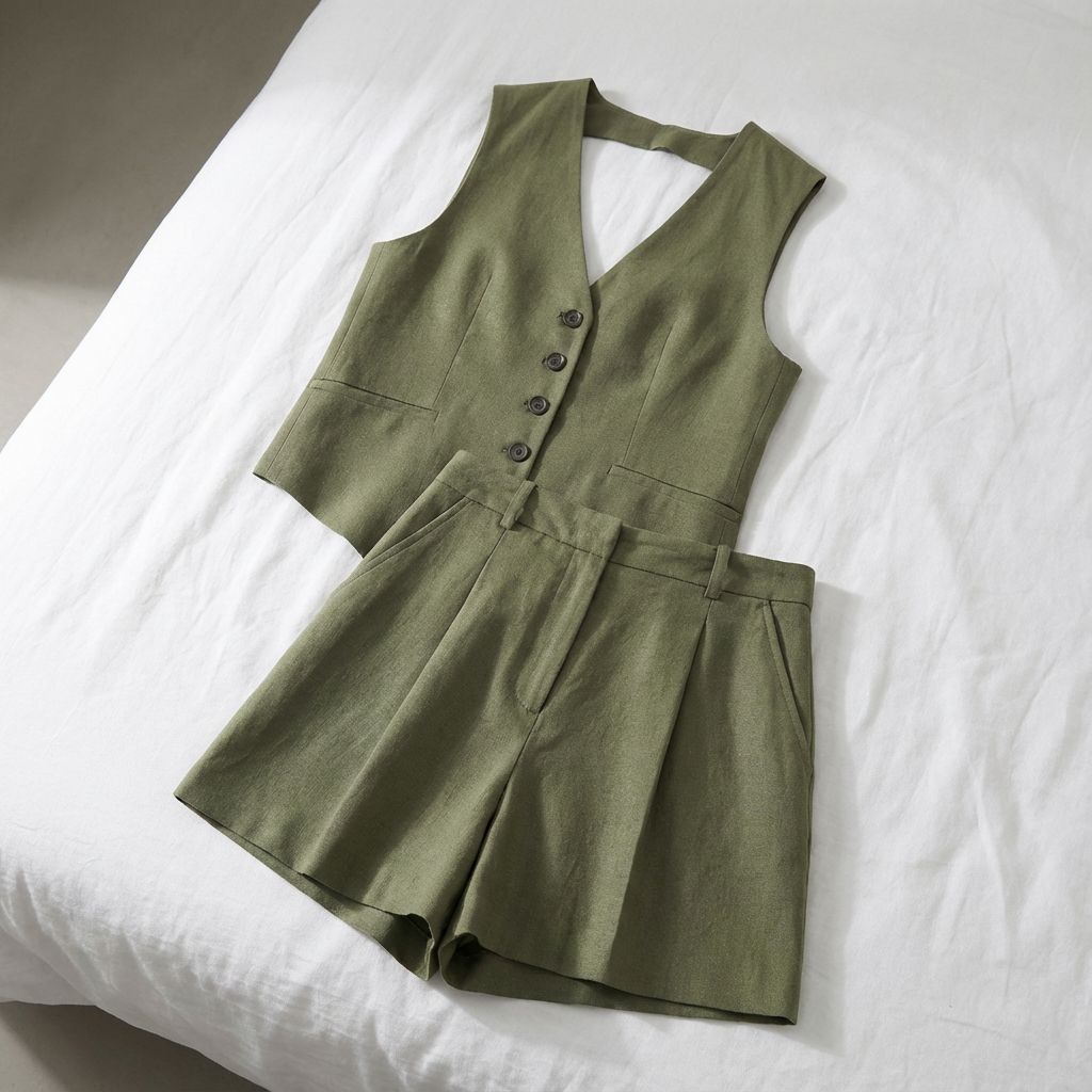 Conjunto em Alfaiataria Casual de Algodão e Linho Misto (Compre 1 Leve 2)