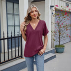 (COMPRE 1 LEVE 2) Blusa Elvara™ com Decote V e Estilo Atemporal