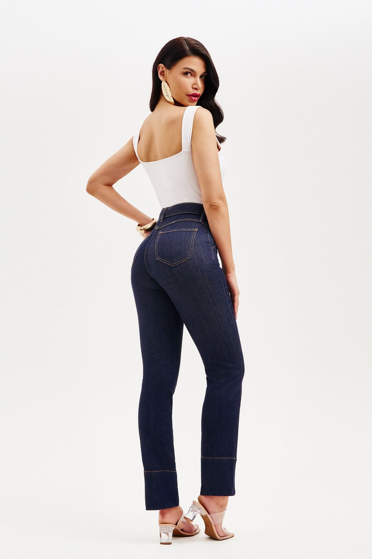 Calça Jeans Tecnológica Reta Cós Super Alto