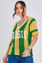Camisa Brasil Feminina Tricot ( Compre 1 Leve 3 )