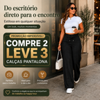 (Compre 2 e Leve 3) Calça Pantalona Helena em Malha de Seda Gelo e Poliéster